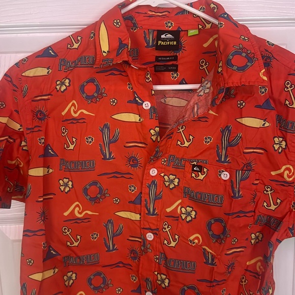 Quiksilver x Pacifico Print Button Up Shirt - Picture 1 of 2